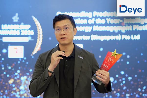 Deye Inverter (Singapore) Pte Ltd Wins Technology & Innovation Excellence Award at The Solar Week Vietnam Leadership Awards 2026