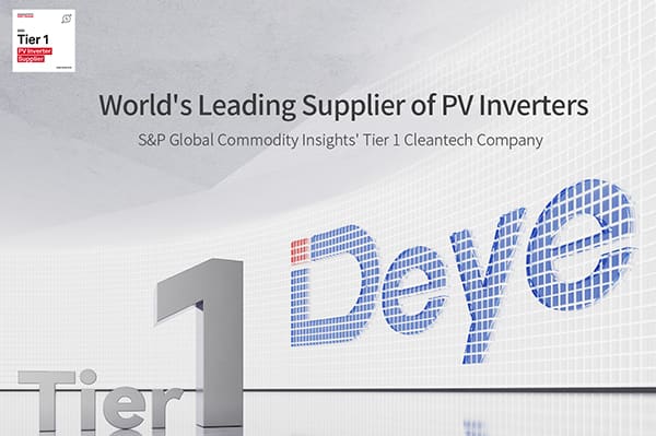 Deye Named to S&P Global’s Inaugural Tier 1 Cleantech Companies List