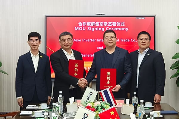 Deye Inverter and EGAT Forge Strategic Partnership in Clean Energy Technology